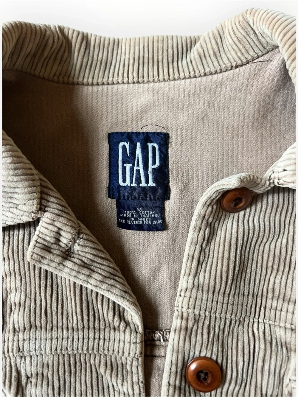Vintage GAP Corduroy Jacket in Light Taupe